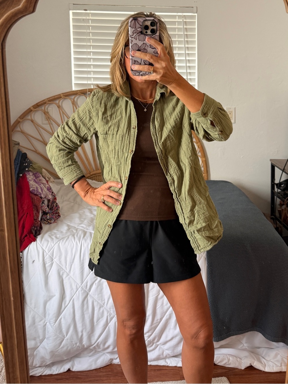 Sonoma Olive Green Utility Shirt Jacket